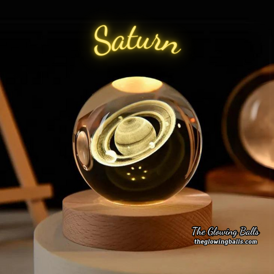 3D Saturn Glowing Ball